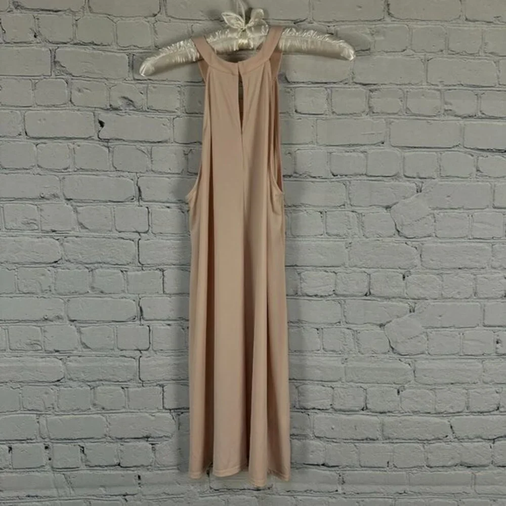 BCBGeneration Sleeveless‎ Halter  Mini Sheath Dress, Size Small, Rose Smoke - Picture 2 of 8